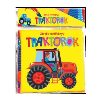 Zörgős textilkönyv - Traktorok