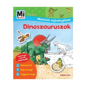   Monika Ehrenreich - Dinoszauruszok - Matricás rejtvényfüzet (nyomtatott)